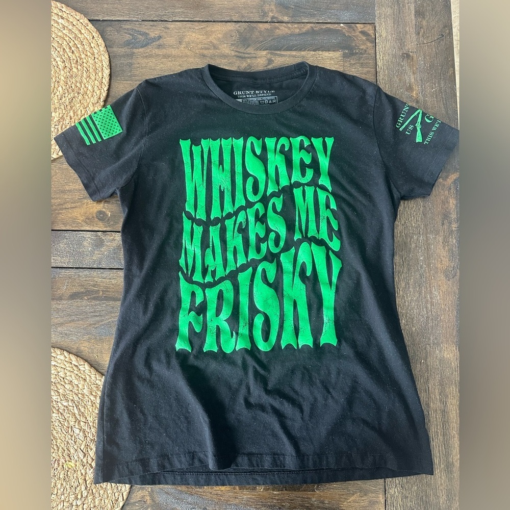 Grunt Style Black and Green ☘️ Short Sleeve Tee - Picture 3 of 4